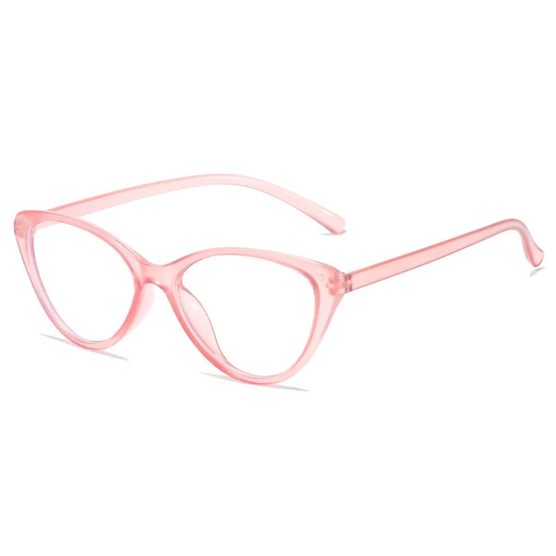 Fashionable cat eye women's flat lens fashion dressing glasses suitable for daily clothing and street photography