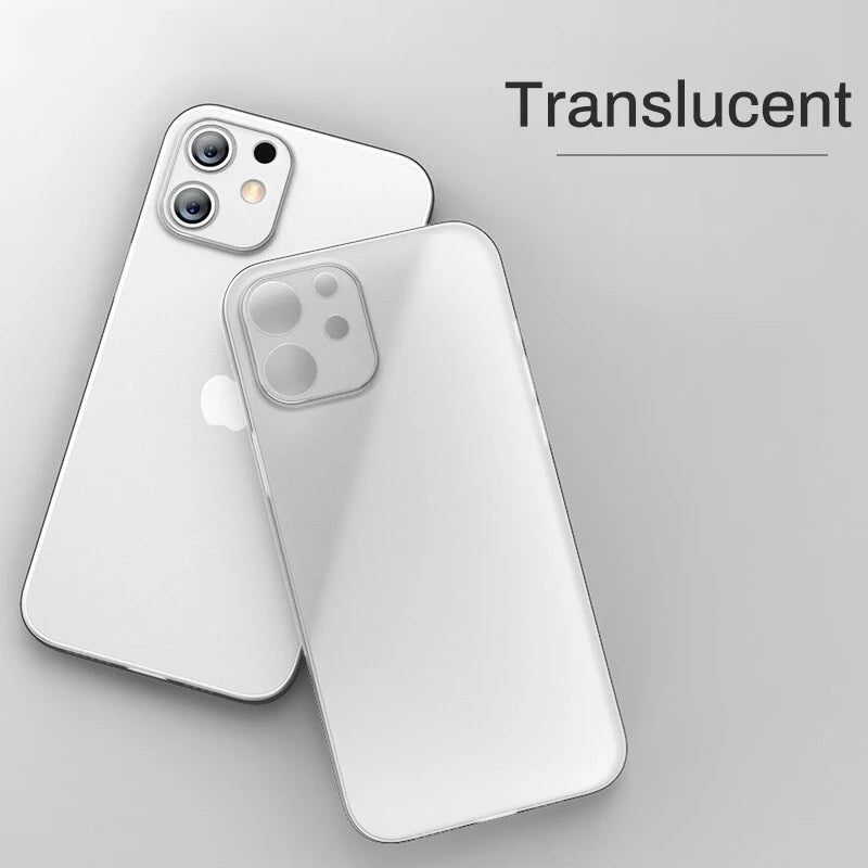 New 0.2MM Ultra Thin Matte PP Case For iphone 11 12 13 14 15 Pro X Xr Xs Max 13 mini 7 8 Plus SE 2020 Clear Hard PC Cover Cases