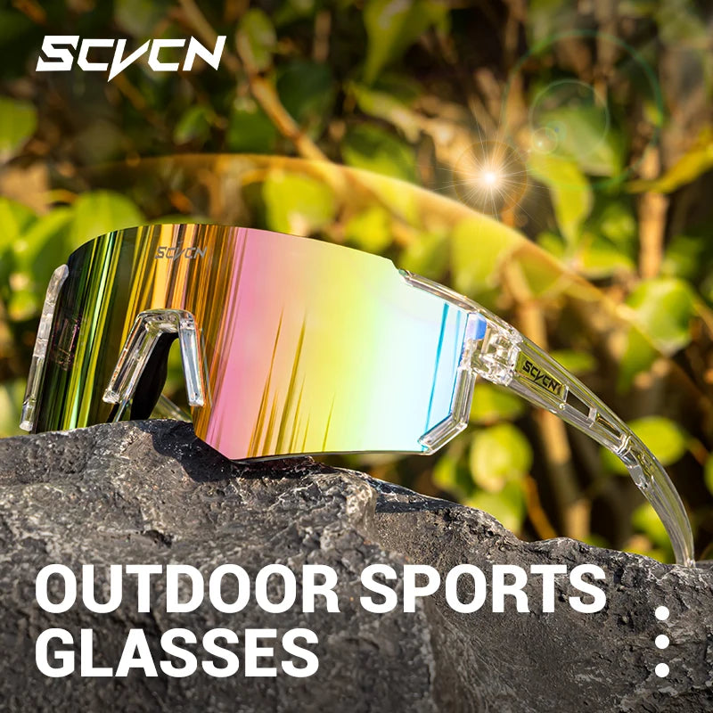 SCVCN Fashion Cycling Glasses Bike Baseball Sunglasses for Men UV400 Sports MTB Outdoor Goggles Bicycle Women Sunglasses Riding