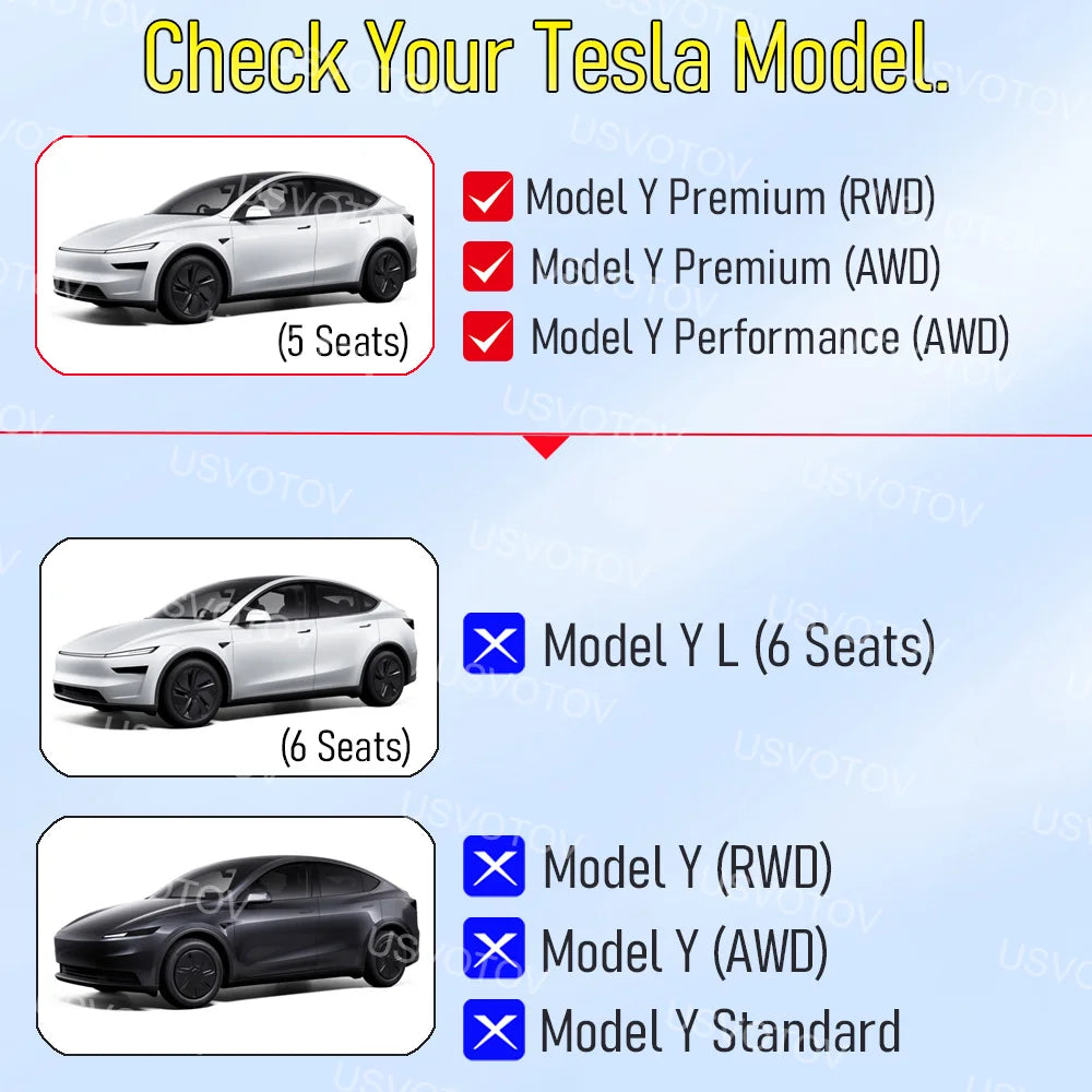 Floor Mats for Tesla Model Y 2025 2026 Juniper All Weather Trunk Mat Kick Pads Cargo Frunk Liners Seatback Protector Accessories