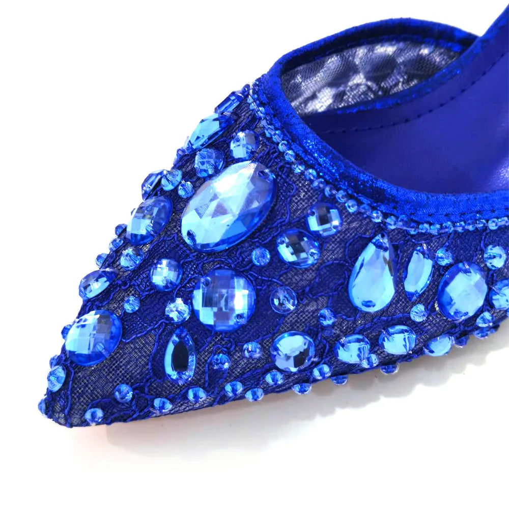 Sandals Woman Summer 2024 Italian Design Luxury Women's Shoes and Wallet Full Diamond Decorative Cylinder Mini Handbag