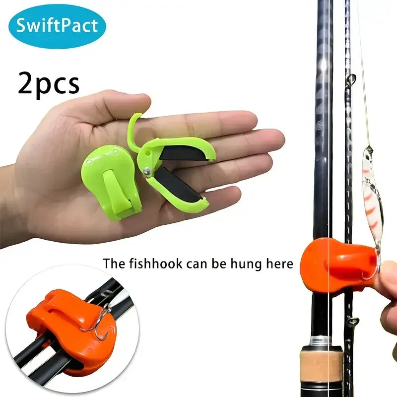 2pcs Quick-attach Fishing Rod Clip Tool-free 1-hand Holder For Freshwater Rods Secure Grip Tackle Organizer Utility Tools
