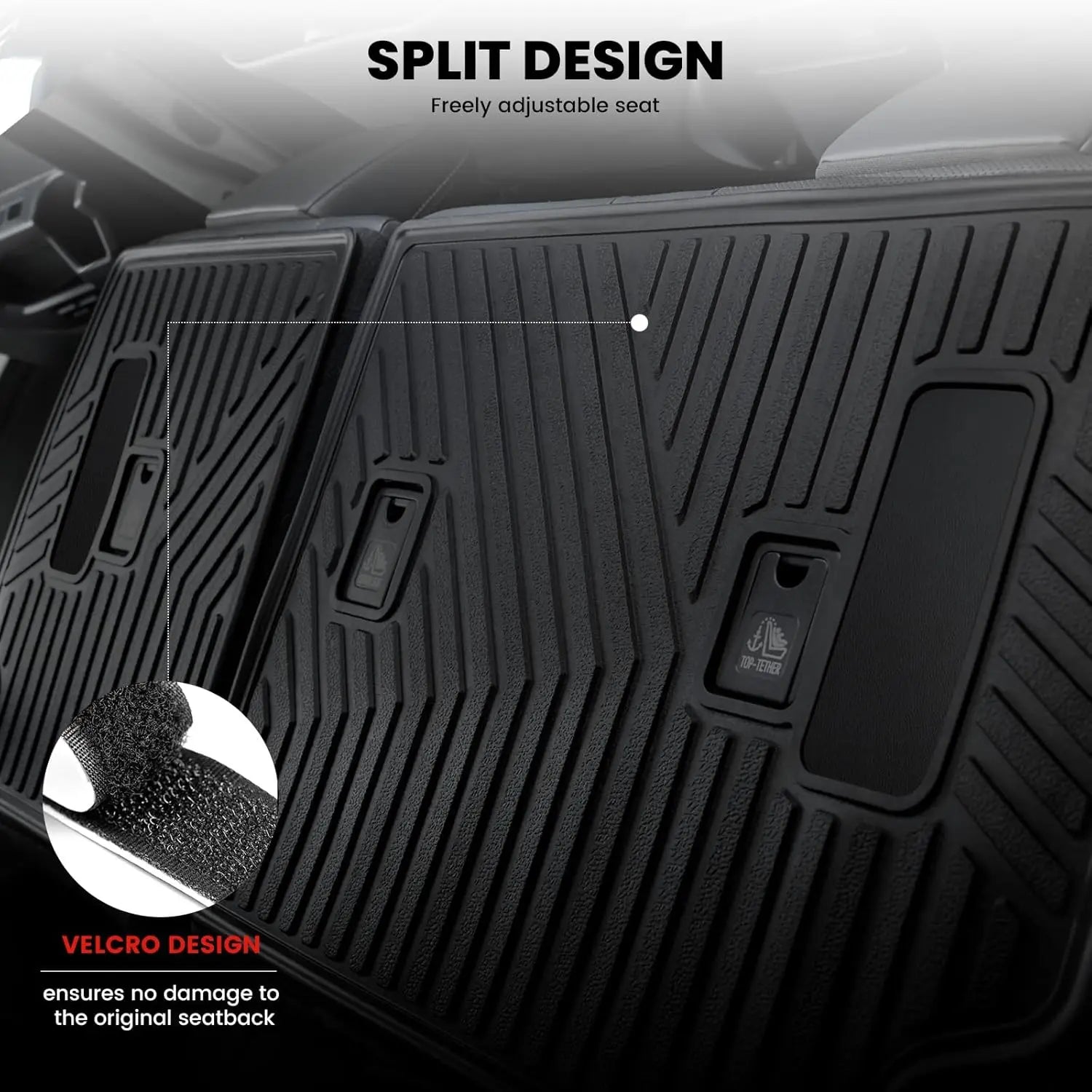 Custom Fit Trunk Mat for Toyota 4Runner 2025-2026 5-Seater Gas with Backrest Mat, All Weather TPE Cargo Liner for 6th Gen