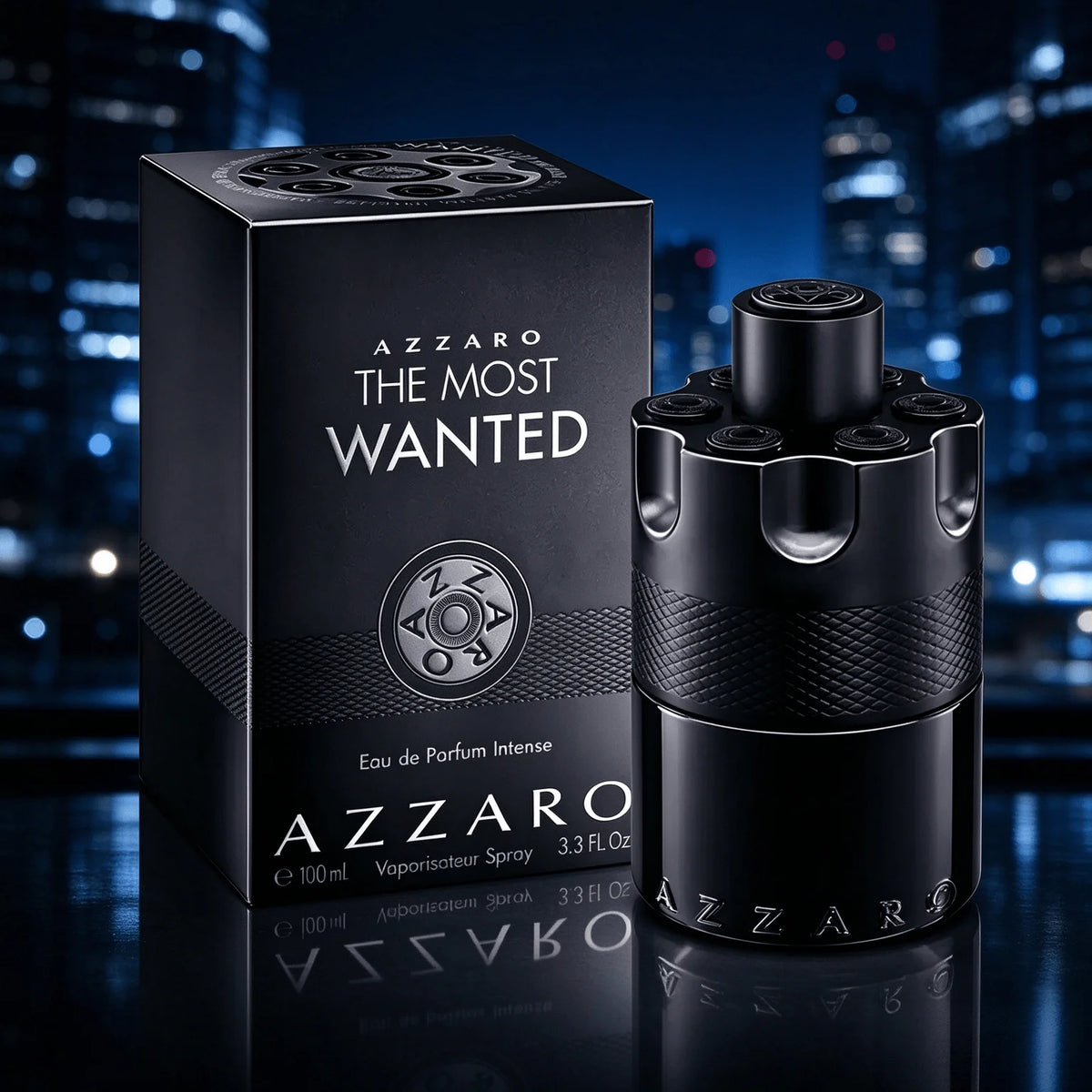 Azzaro The Most Wanted Eau de Parfum Intense 100ml Unisex Perfume Spray, Warm Fougère Woody Amber Fragrance with Cardamom Toffee & Amber Wood Notes, Magnetic Long Lasting Designer Cologne for Men Women Birthday Holiday Gift