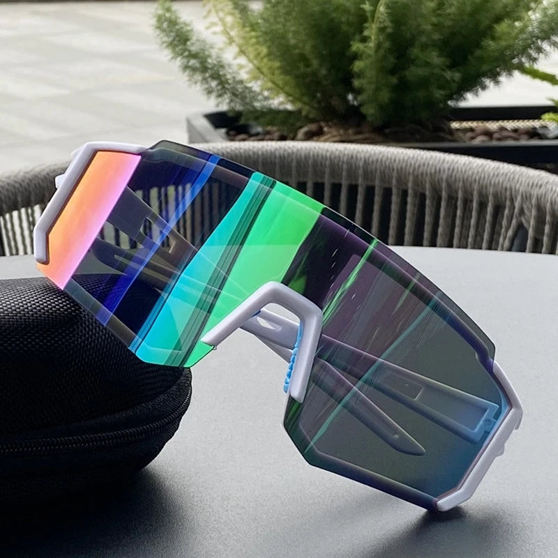 Cycling Sunglasses UV400 Shades Men Women Anti-Ultraviolet Outdoor Sports Hiking Climbing MTB Large Frame Oversized Goggles