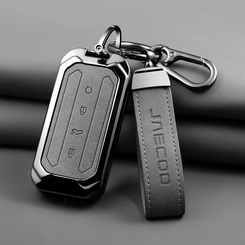 Zinc Alloy Car Key Protective Cover, Suitable for Chery Jaecoo J5 J7 5 7 2025 2026 Keychain and Keyring Car Interior Accessories