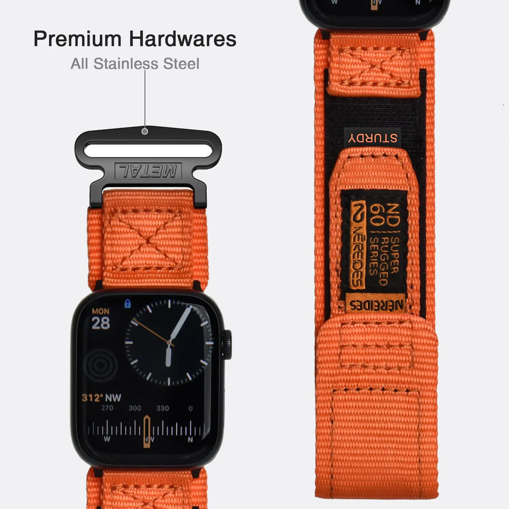 Nylon Woven Band Compatible with Apple Watch Series 9/8/7 6/5/4/SE Ultra 2/3 - Adjustable Strap for 49mm 46mm 42mm 44mm 45mm 40m