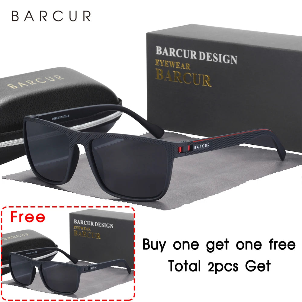 BARCUR Outdoor Sunclasses for Men Polarized FishingTravel TR90 Light Weight Sun Glasses Women Eyewear Accessory Oculos