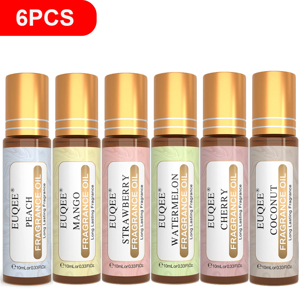 EUQEE 10ml Strawberry Cherry Watermelon Peach Fruit Fragrance Oils For Aromatherapy Diffuser Candle Making Premium Perfume Oil