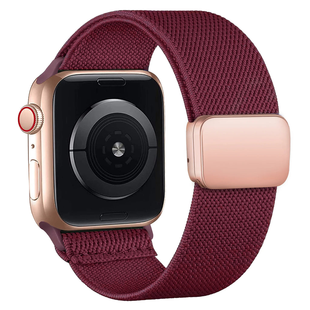 Magnetic Loop For Apple Watch Band 40mm 44mm 45mm 49mm 41mm 38mm Nylon sport bracelet iwatch ultra 3 2 Series 11 10 9 8 se strap