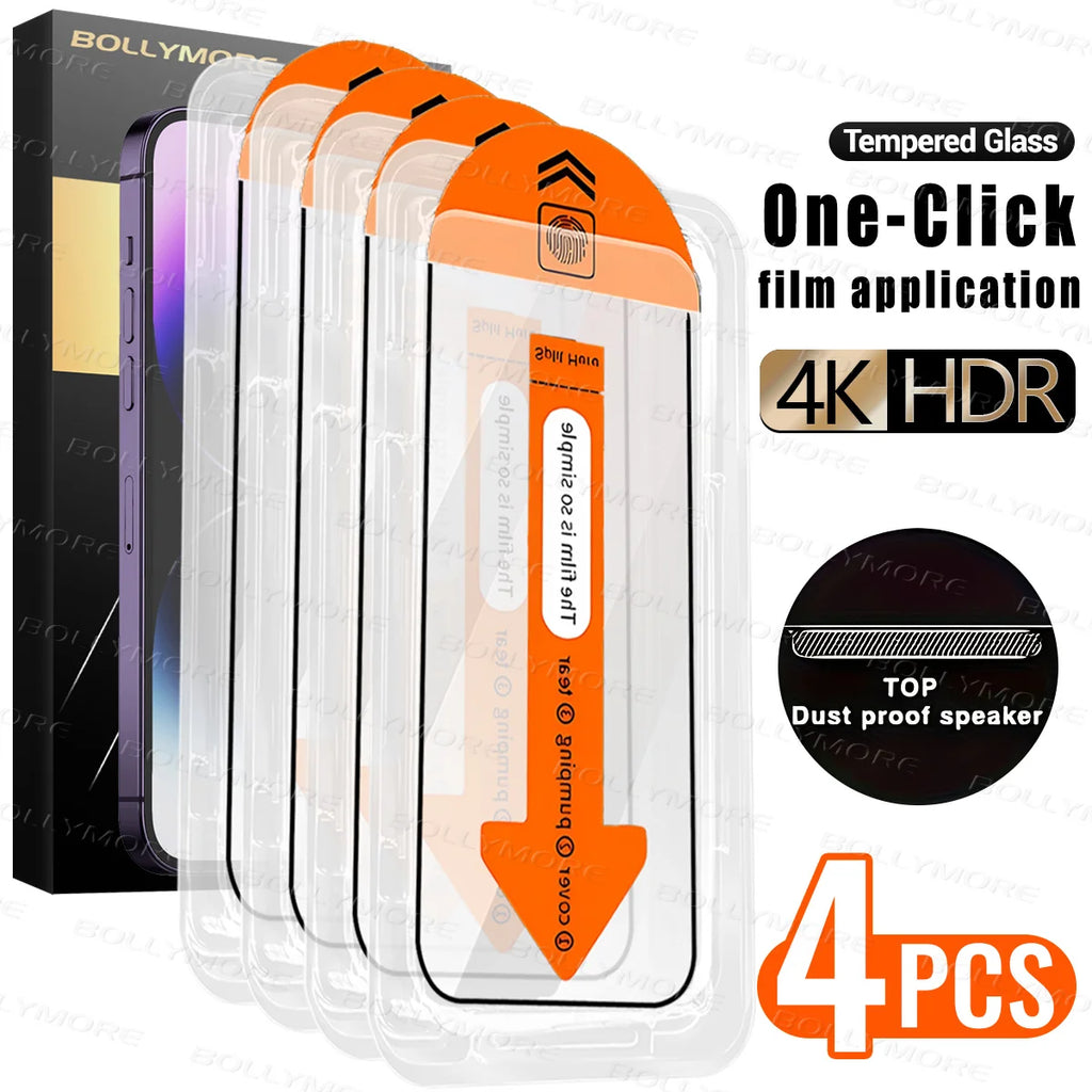 3Pcs HD Phone Screen Protector Set And 1 Phone Case, Compatible With IPhone 17/ Air/17 Pro Max/16/15/14/11/XR/XS