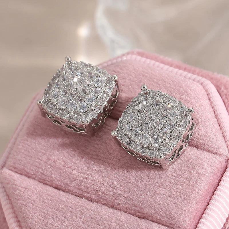 Square Stud Earrings – 11 Finishes