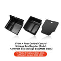 YZ For Tesla Model 3 Highland 2024 Model Y Juniper 2025 Storage Box Center Armrest Hidden Box Cup Holder Organizer Accessories