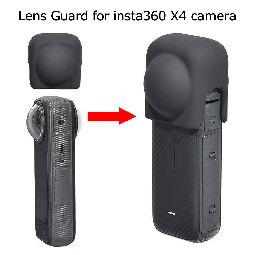 Silicone Lens Cap Protective Cover for Insta360 X3 X4 X5 Panoramic Camera Anti-Scratch Dustproof Lens Guard Accessory