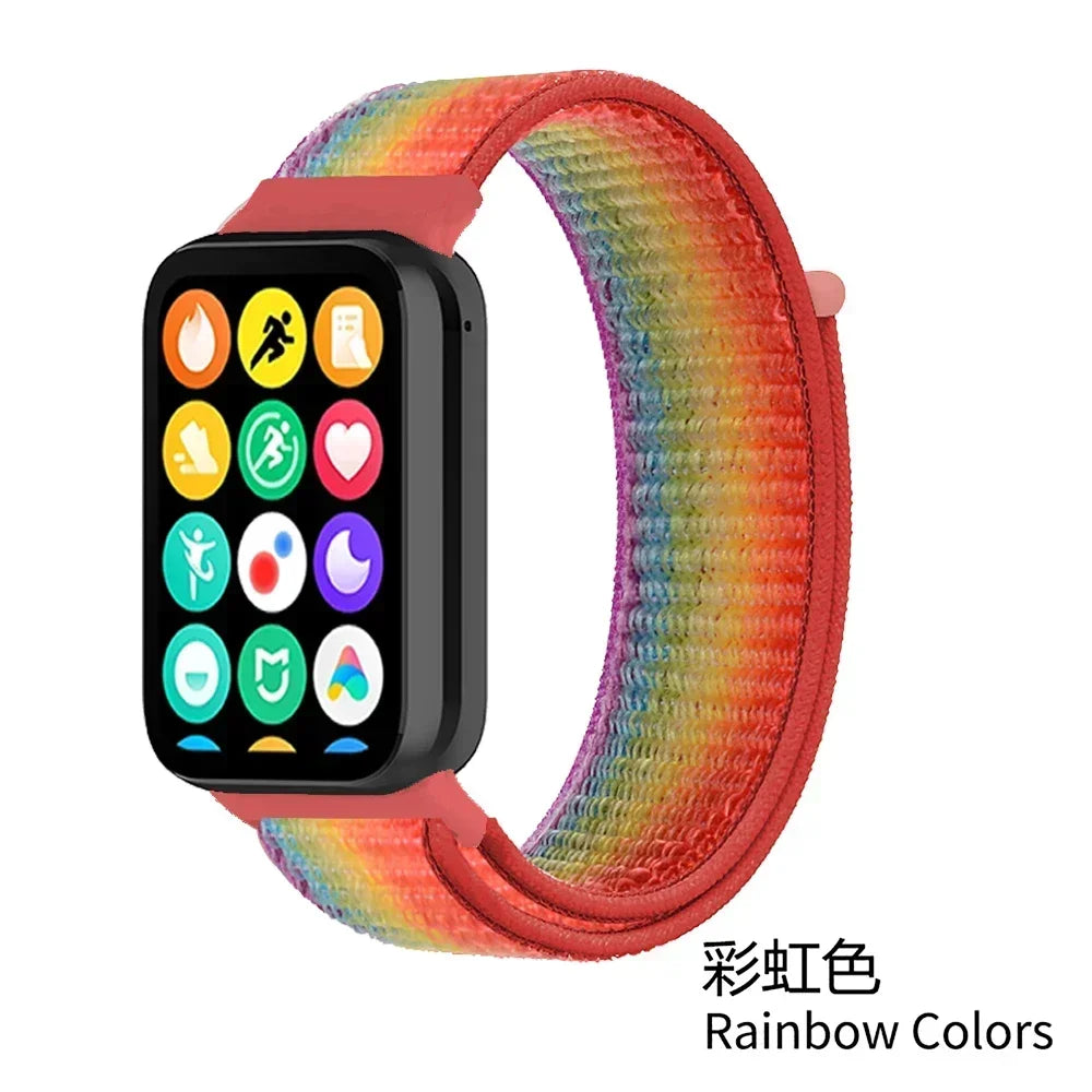 Nylon Strap for Xiaomi Mi Band 9/8 Pro Breathable Replaceable Bracelet Wristband Correa Redmi Watch 4/5/6 Watchband Accessories