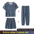 3 Piece Children's Summer Short-sleeved Pants And Shorts Three-piece Boy And Girl Comfortable Thin Air-conditioned Pajamas Set