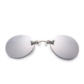 1PC Clip On Nose Glasses Round Rimless Matrix Morpheus Sunglasses Mini Frameless Vintage Men Eyeglasses UV400 Goggles