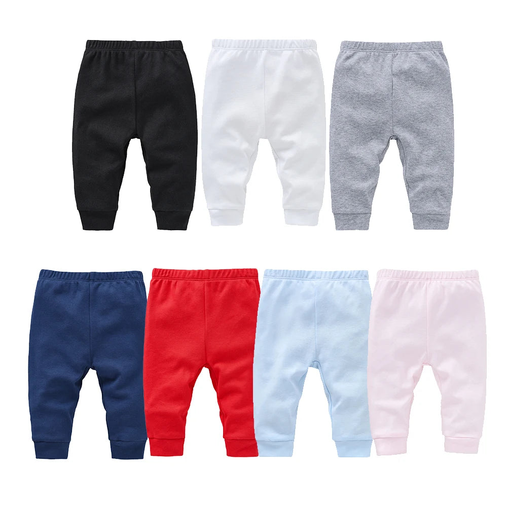 2/3 Pieces Set 100% Cotton Baby Rompers Pants Hat Blank Colors Kids Trousers Plain Newborn Clothing Muslin Bodysuit Clothes
