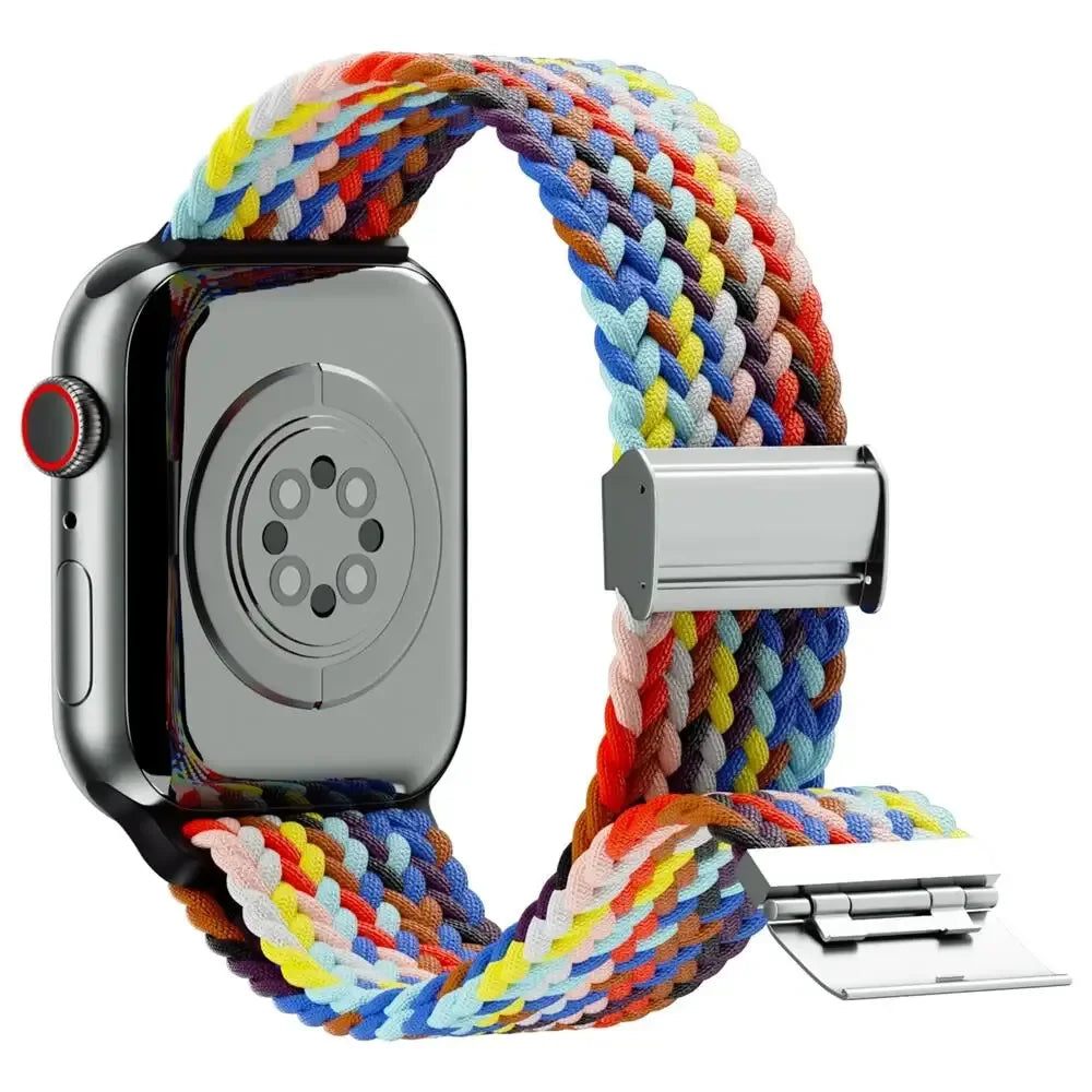 Braided solo loop strap For Apple watch band 44mm 40mm 45mm 41mm 42mm Nylon correa bracelet iWatch series 8 9 4 5 SE 6 7 Ultra 2
