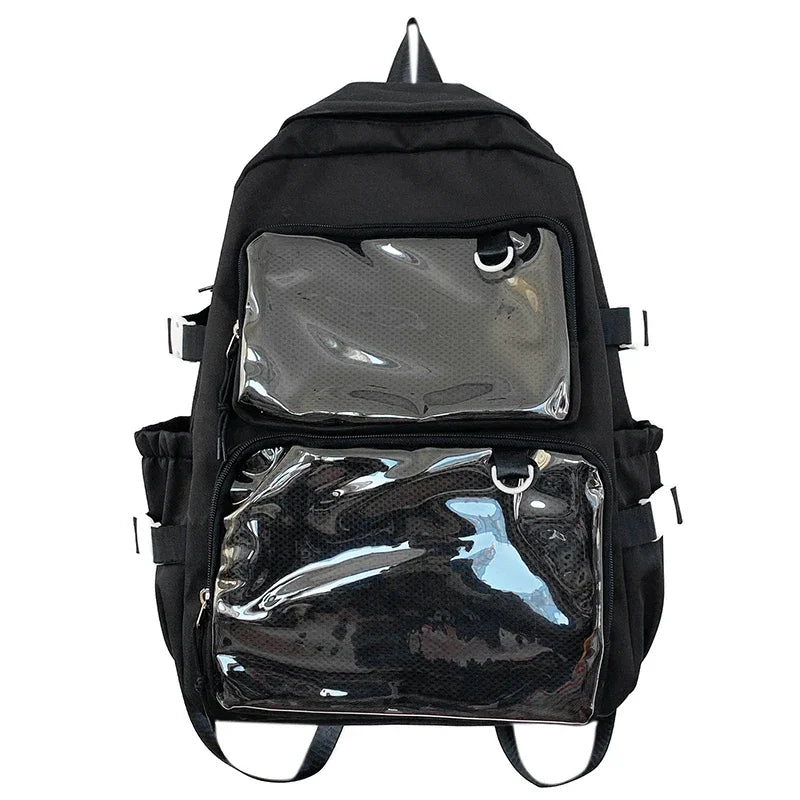 Japanese Style Transparent Ita Bag for Girls Comic Cons Large Capacity Women Backpack Fashion School Bags for College Student JK