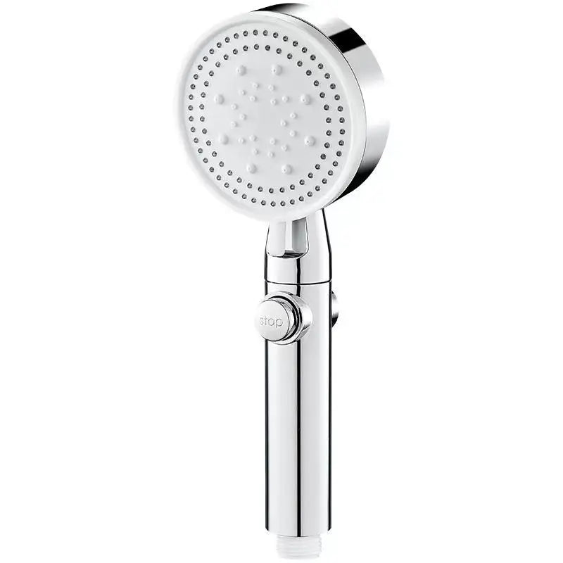 This multi-functional, height-adjustable shower head features 5 modes, adjustable water flow, and a one-touch stop function.