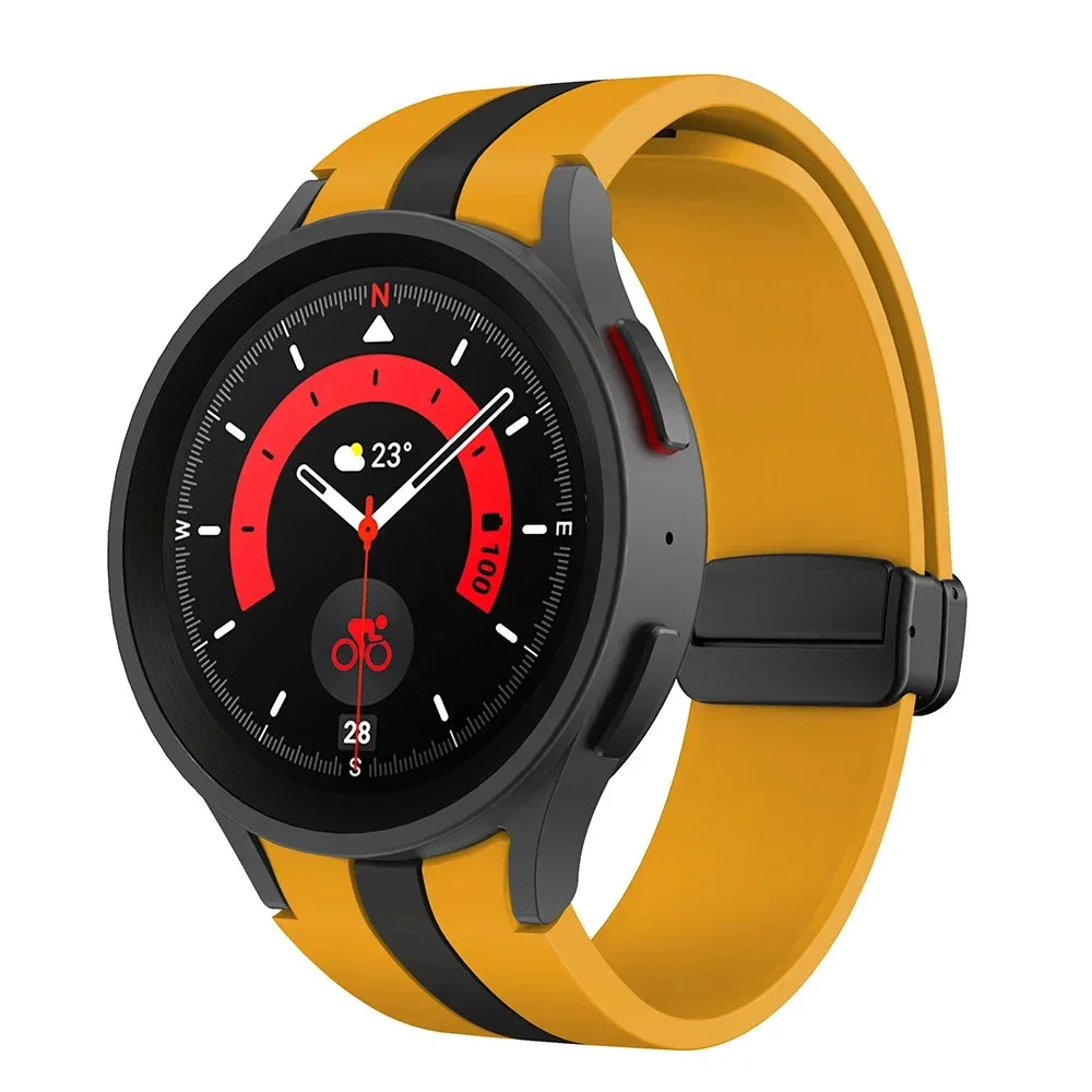 Silicone Strap for Samsung Galaxy Watch 5 Pro 45mm Galaxy Watch 6 5 4 44mm 40mm Magnetic Buckle Band For Watch 6 Classic 43 47mm