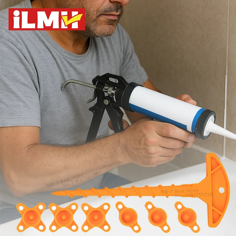 iLMH Universal Sealant Saver Cap & Glue Nozzle Cleaner, Anti-Drying Silicone Caulk Tube Cover, Standard Caulking Guns DIY Tools
