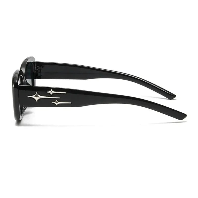 Retro Y2K Small Square Kitten Eye Sunglasses Women Men Fashion Colorful Mirror Lens Punk Sports UV Protection Sun Glasses