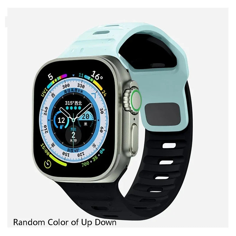 Soft Silicone Strap For Apple Watch 8 7 3 5 6 SE 4 Ultra 2 49mm for iWatch 45mm 41mm 44mm 40mm 42mm 38 Luminous Bracelet correa