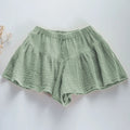 Summer New Toddler Girls Shorts 100% Cotton Double Gauze Children's Casual Ruffle Boho Flowy Loose Shorts TZ111