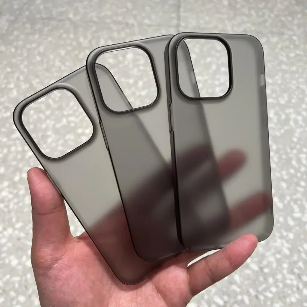 Ultra Thin Matte Hard PC Translucent Clear Phone Case For iPhone 17 16 15 14 Plus 13 12 Pro Max Shockproof Slim Skin Back Cover