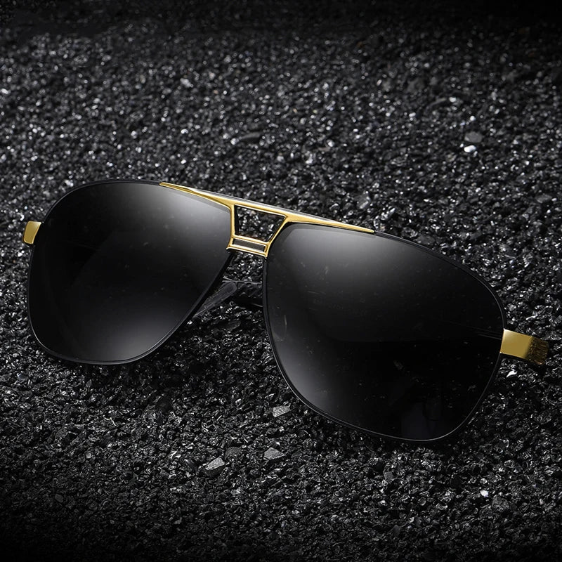 2023 New Square Photochromic Polarized Sunglasses Men Change Color Sun Glasses Chameleon Anti-glare Driving Oculos De Sol