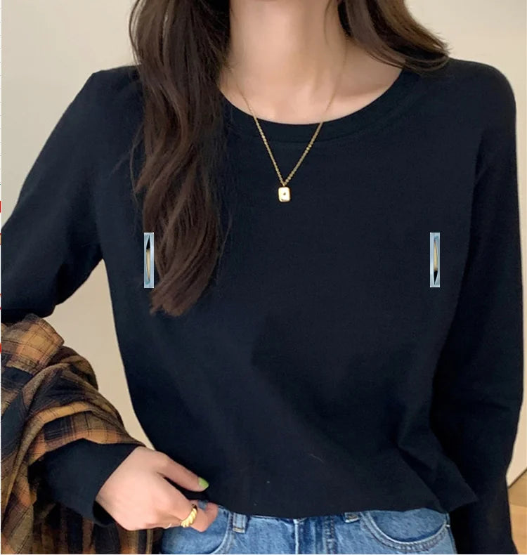 2025 Autumn Long Sleeve O-neck Postpartum Women Nursing T-shirt Maternity Breastfeeding Top Pregnancy Lactation Tees 7 Colors