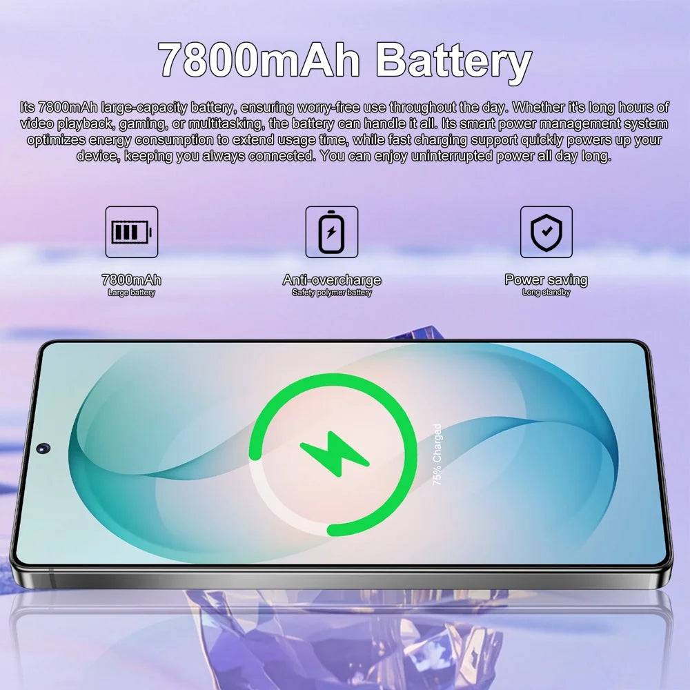 K-Touch Mobile Phones For S27 Ultra Smartphone 5G Dual Card Dual Standby Smartphone 7.3 Inch Android 15 Cell phone 16+48MP Camera 22GB+2TB 7800mAh Battery Factory Face Unlocked Cellphones