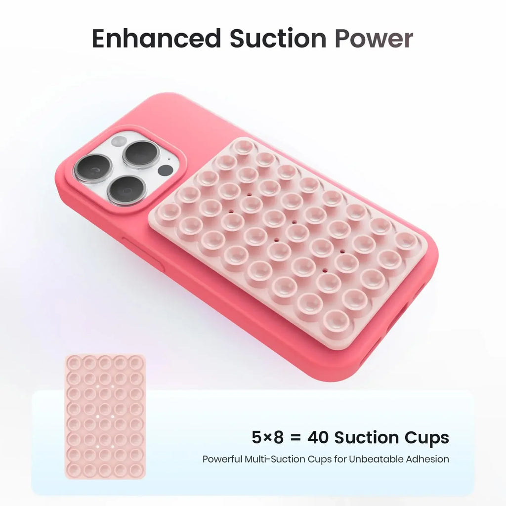 Universal Double-Sided Silicon Suction Cup Phone Holder Case Mount Sticky Phone Stand Android Selfies Hands-Free Strong Grip