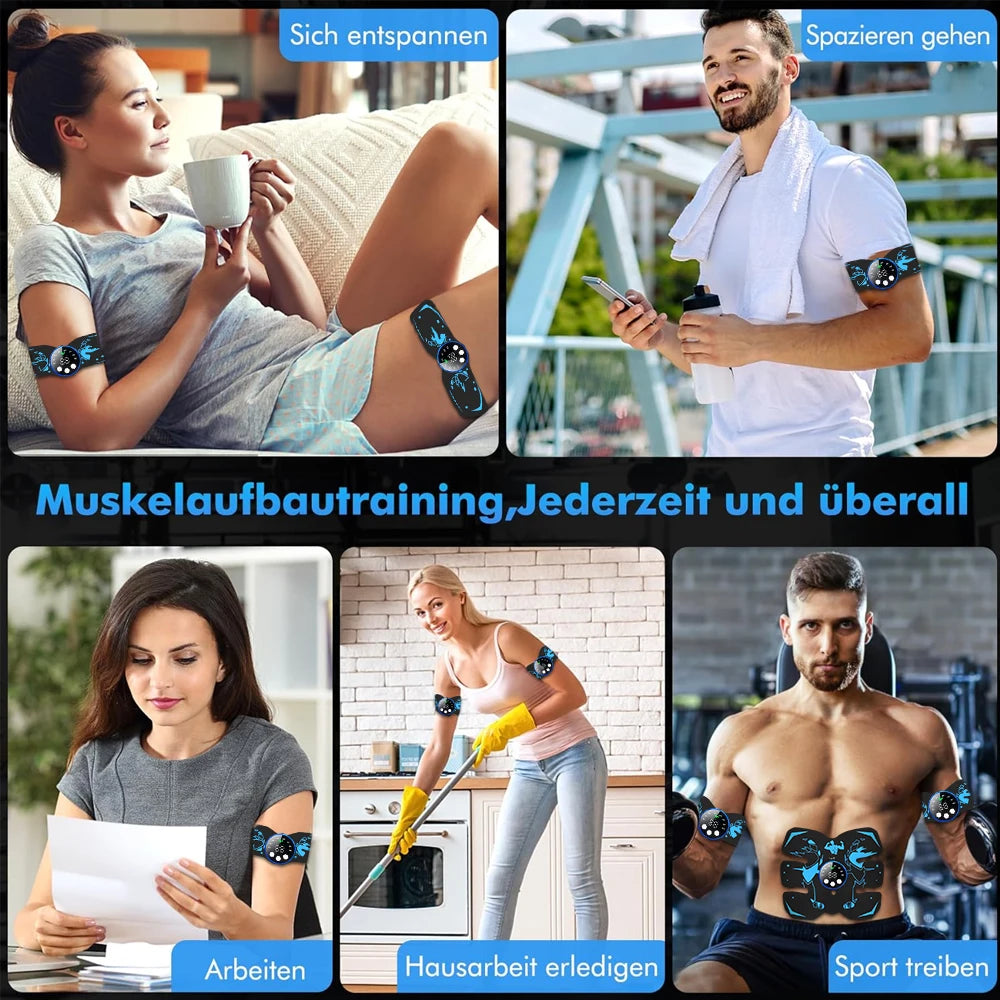 EMS abdominal fitness equipment set with 8 abdominal training modes and 29 intensity home exercise lazy fitness equipment