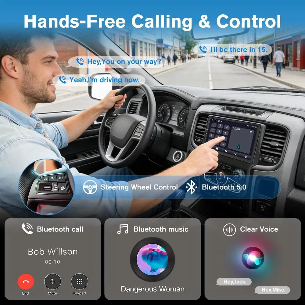 New Android 13 Touch Car Stereo Radio Multimedia Video Player GPS Navigation 5G WiFi Auto Radio For Dodge Ram 2013-2019 Wireless CarPlay Android Auto 9" HD IPS Display Support Cargo Rearview GPS DSP RDS BT AM/FM Auto AC 2GB+3