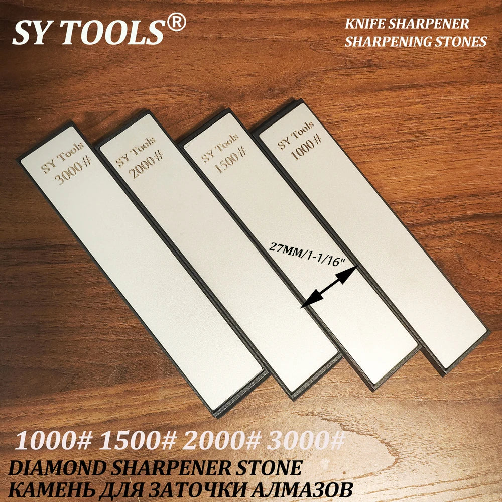 Widened Diamond Sharpening Stone Compatible with Fixed-Angle Sharpener for Kitchen Knives and Outdoor Tools, Portable Sharpening
