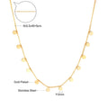 LUXUSTEEL Tiny Small Pendant Choker Necklace for Women Gilrs Stainless Steel Fashion Dainty Coin Stars Baby Foot Charm Jewelry