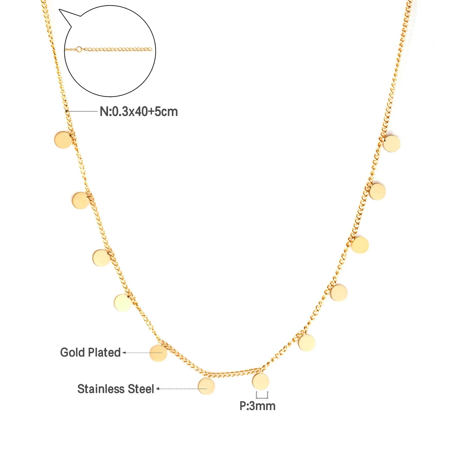 LUXUSTEEL Tiny Small Pendant Choker Necklace for Women Gilrs Stainless Steel Fashion Dainty Coin Stars Baby Foot Charm Jewelry