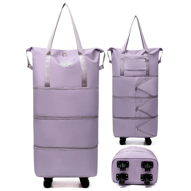 Giant Rolling Travel Duffel Bag - Spacious, Lightweight Luggage Bag With Wheels Portable Overnight Bag, Weekend Travel Bag