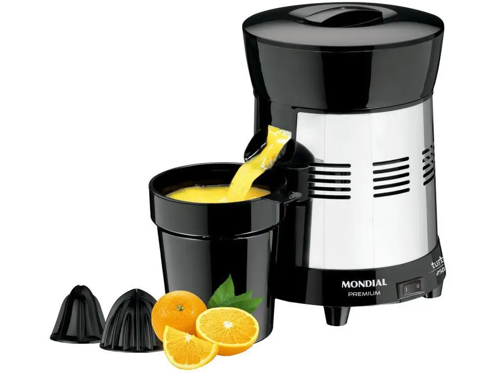 Mondial Turbo Premium E-10 Electric Stainless Steel Fruit Juicer 250W 1L Capacity - Bivolt