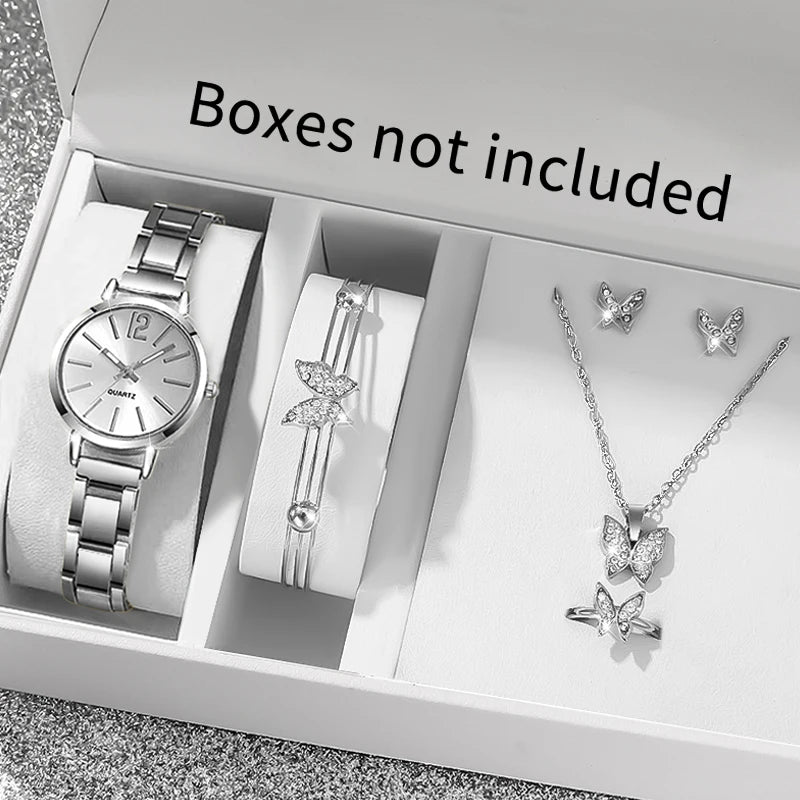 6Pcs Women's Fashion Watch Set, Daily Wear, Valentine's Day, Easter, Christmas, New Year's Day, Gifts for Friends and Family.
