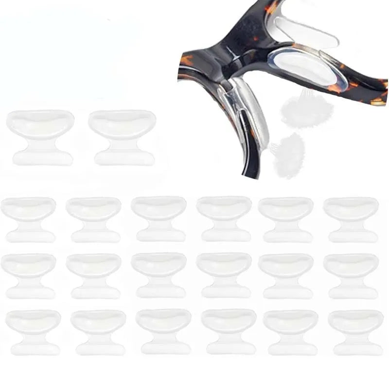 10 Pairs/Packs Adhesive Nose Pad, Eyeglass Nose Pads Stick On Silicone Anti-Slip for Sunglasses Thin Nose Pads Eyeglasses