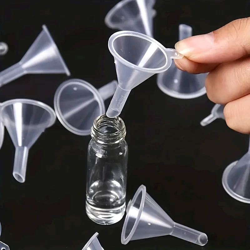 5/10pcs Transparent Plastic Funnel - Mini Liquid Filling Tool for Perfume Essential Oil Crafts Funnel