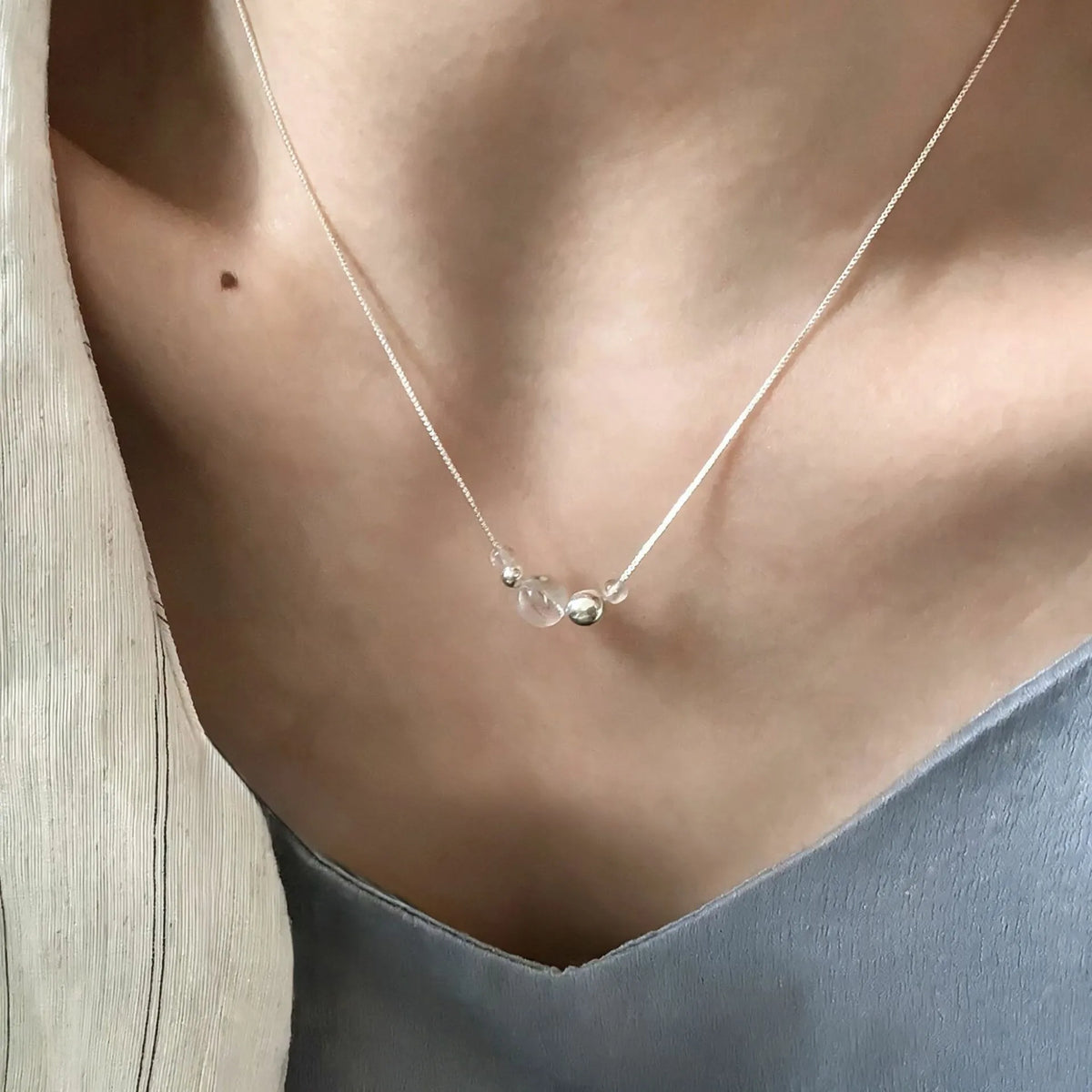 S925 Sterling Silver Necklaces For Women Simple Chain Fashion Minimalist Pendant Necklaces Adjustbale Necklace Birthday Gift
