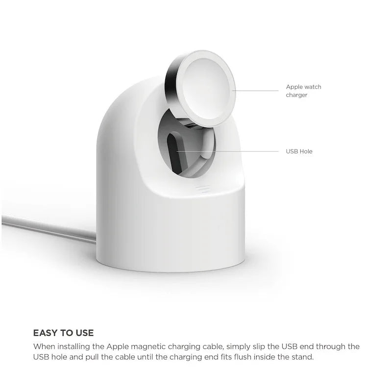 Charger Stand For Apple Watch Series 9 8 7 6 Ultra 2 Silicone Desktop Charging Bracket Dock Station iWatch Charging Cable Holder