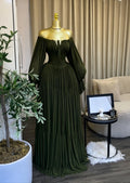 CM.YAYA 2026 Fall Winter Women Long Sleeve Halter Big Swing Long Maxi Dress Evening Birthday Trendy Sexy Vacation Party Dresses