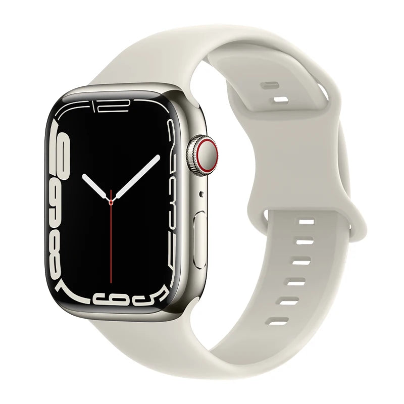 Silicone Strap for Apple Watch Band Ultra 49mm 45/44/42mm Watchbands 41/40mm iwatch Rubber Sport Bracelet on iWatch Series 76543