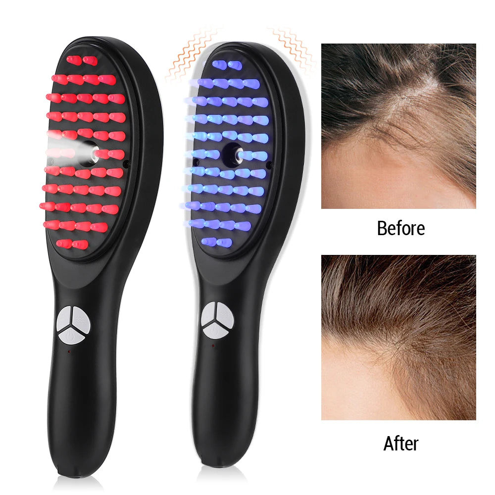 Electric Spray Massage Comb Hair Growth Vibration Head Massager Brush LED Anti Hair Loss Scalp Liquid  Atomizing Comb